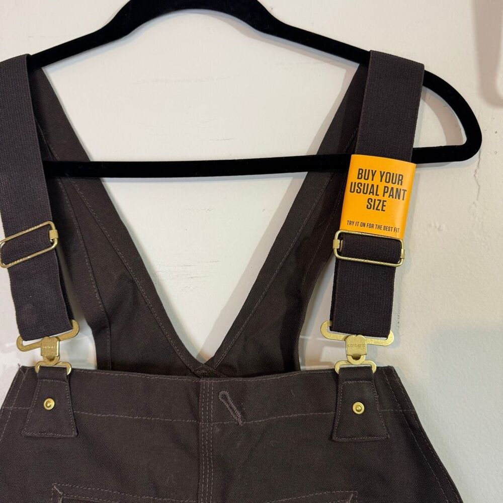 Carhartt Brown and Black Men's Overalls - Picture 3 of 11